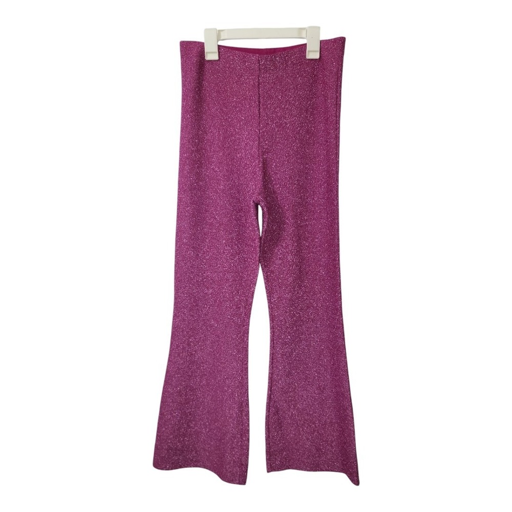 💕Victorias Secert Pants Womens Flare Pull on Glitter Sparkle Pink Purple size M